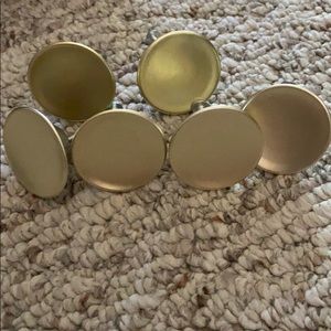 6 gold door knobs
